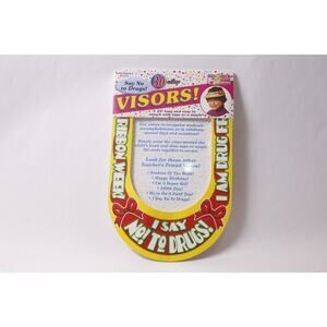 Funny 90s 80s Sealed Say No to Drugs 30 Visors by Teacher's Friend Children's